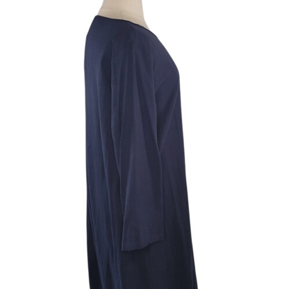 Zanzea Navy‎ Blue with Contrasting Colors Maxi Dress - Picture 5 of 13